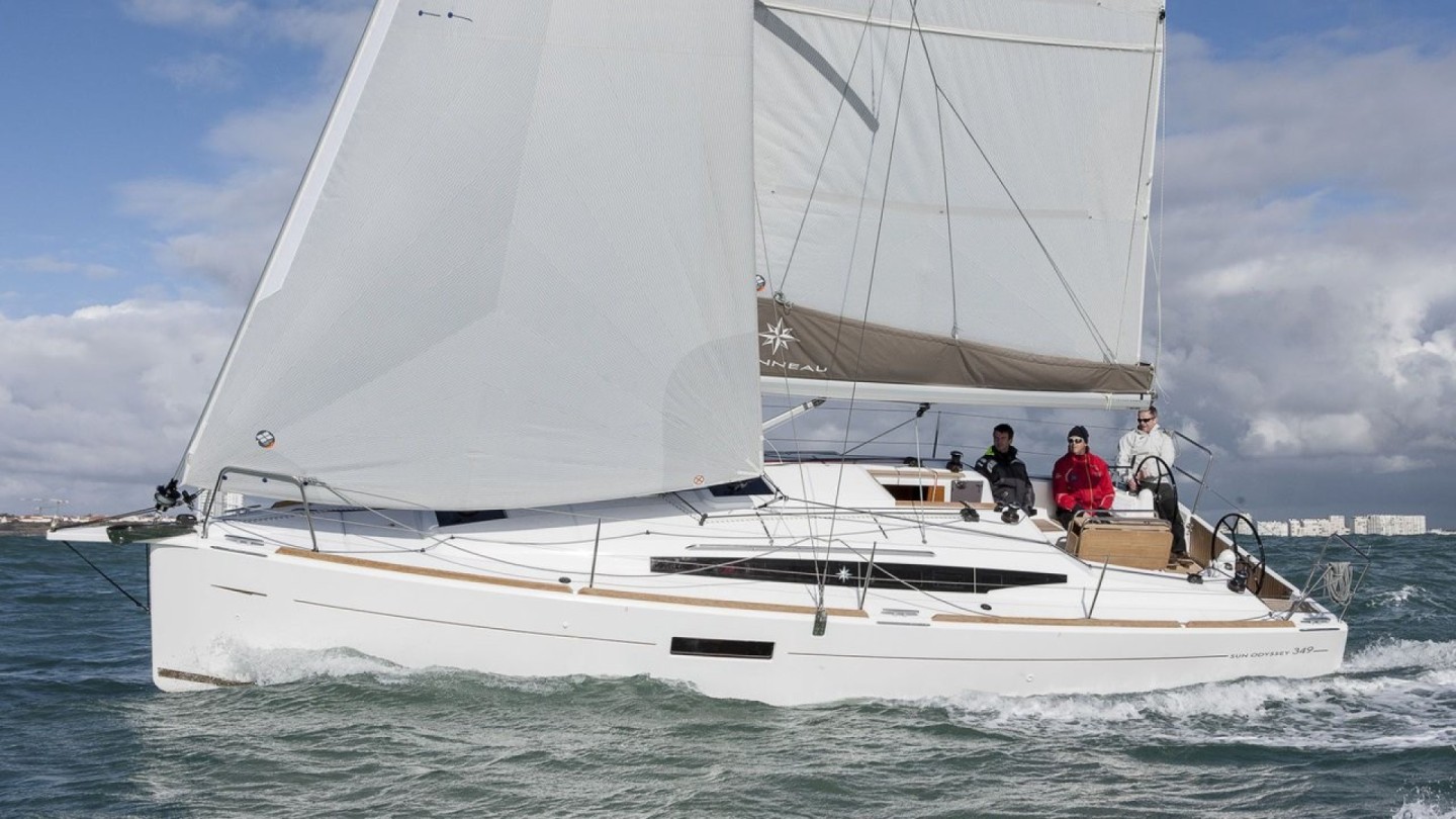 Jeanneau Sun Odyssey 349 eco solar sailboat charter at Marina Veruda, Pula