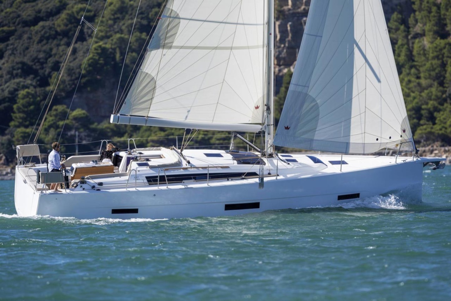 Dufour 430 eco solar sailboat charter from ACI Marina Jezera, Croatia