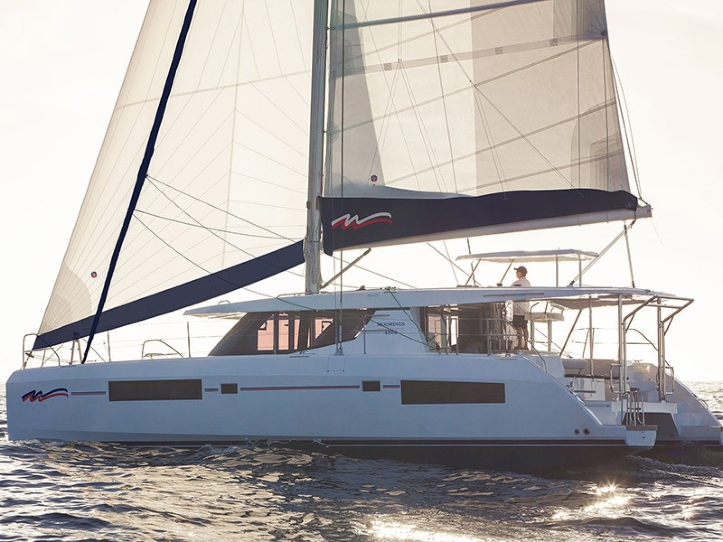 Leopard 45 eco solar catamaran charter around Procida, Italy