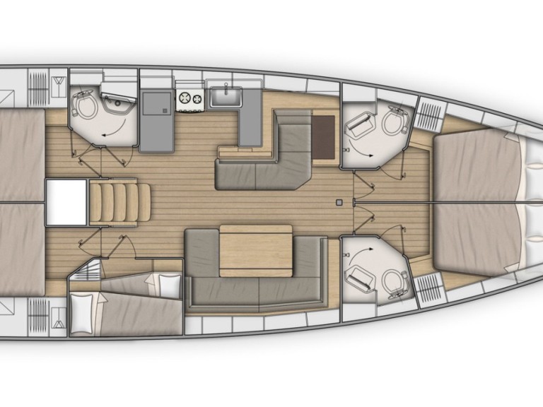 Location Voilier à Port de Lefkada - Bénéteau Oceanis 51.1