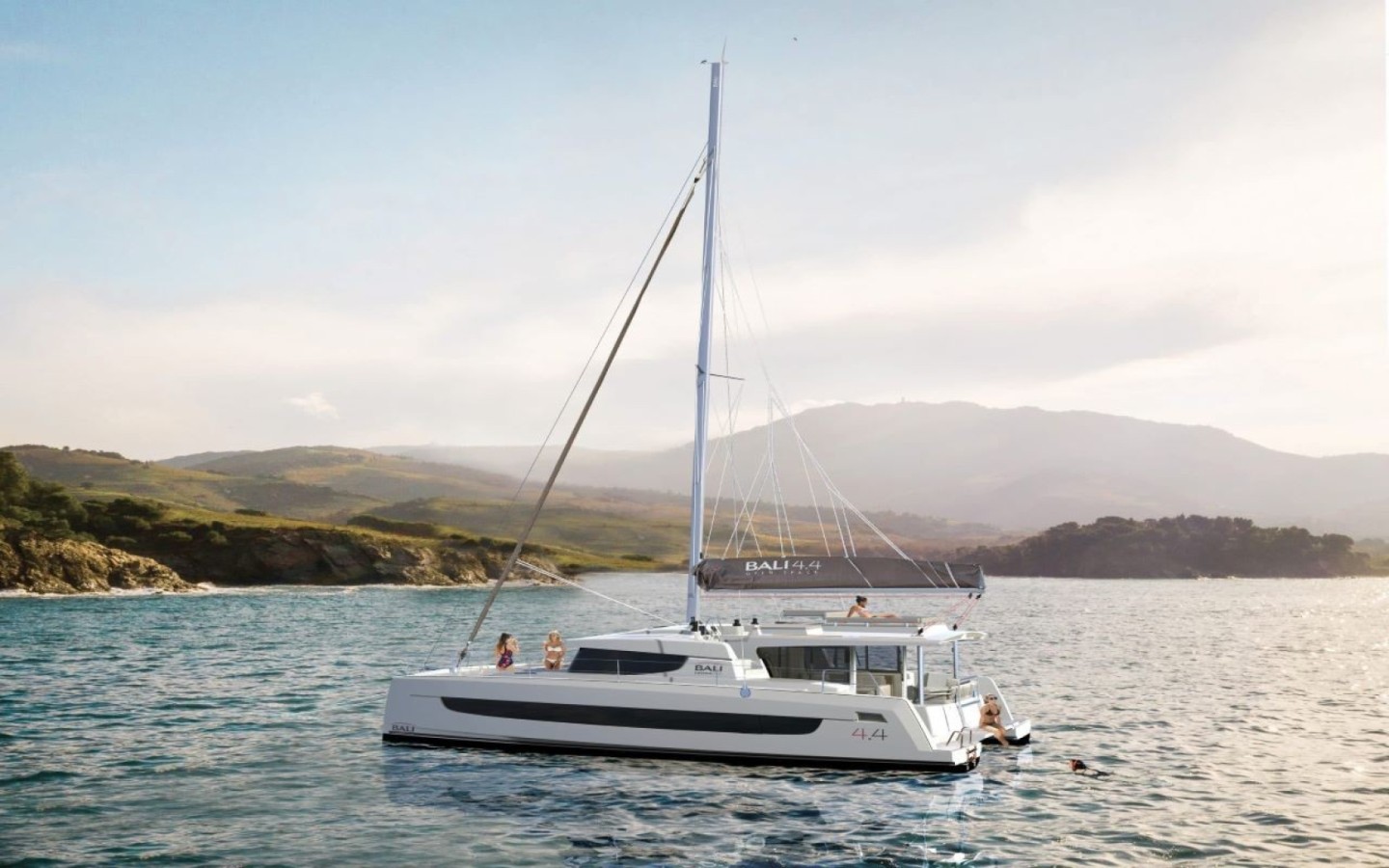 Bali 4.4 FLAX eco solar catamaran charter in Anse Marcel, Caribbean