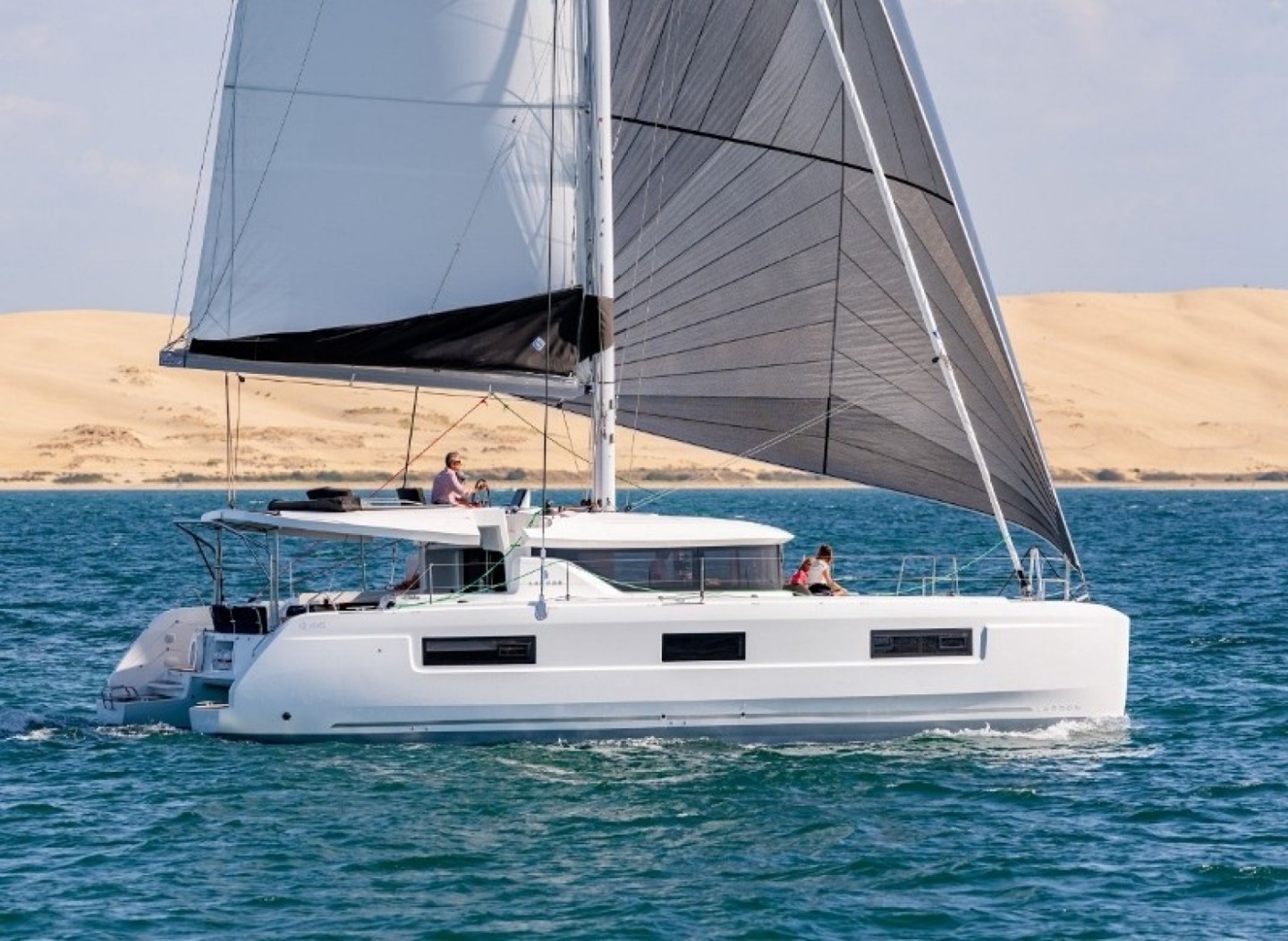 Lagoon 46 eco solar catamaran charter at Marina Bas du Fort, Guadeloupe