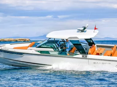 Rent a Motorboat Saxdor 320 GTO in Portals Nous | SamBoat