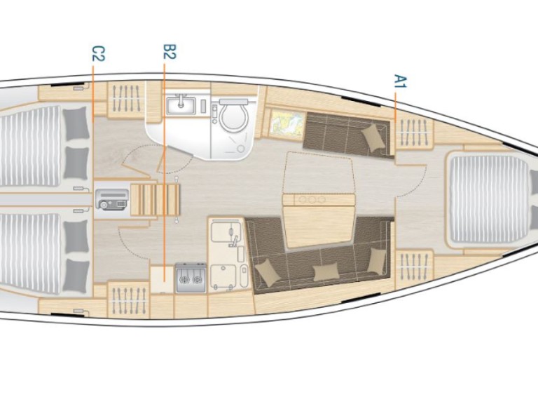 Location Voilier à Hyères - 69 HANSE 418 (3D/1/C)-JA