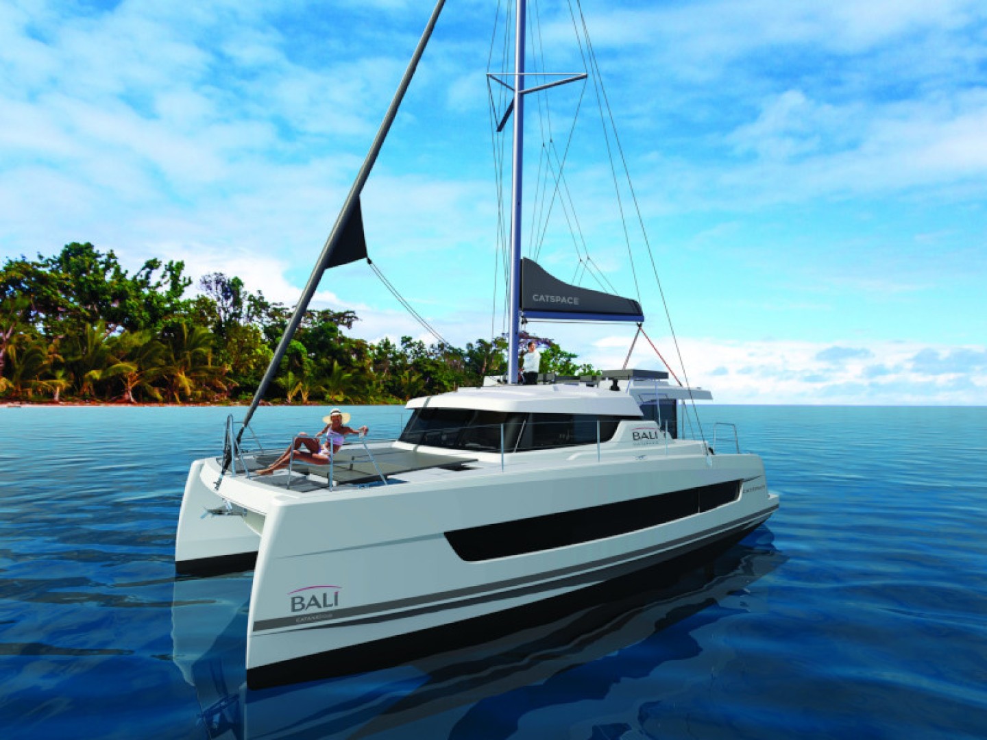 Bali Catspace Voile Dreams NK eco solar catamaran charter in Marmaris, Turkey