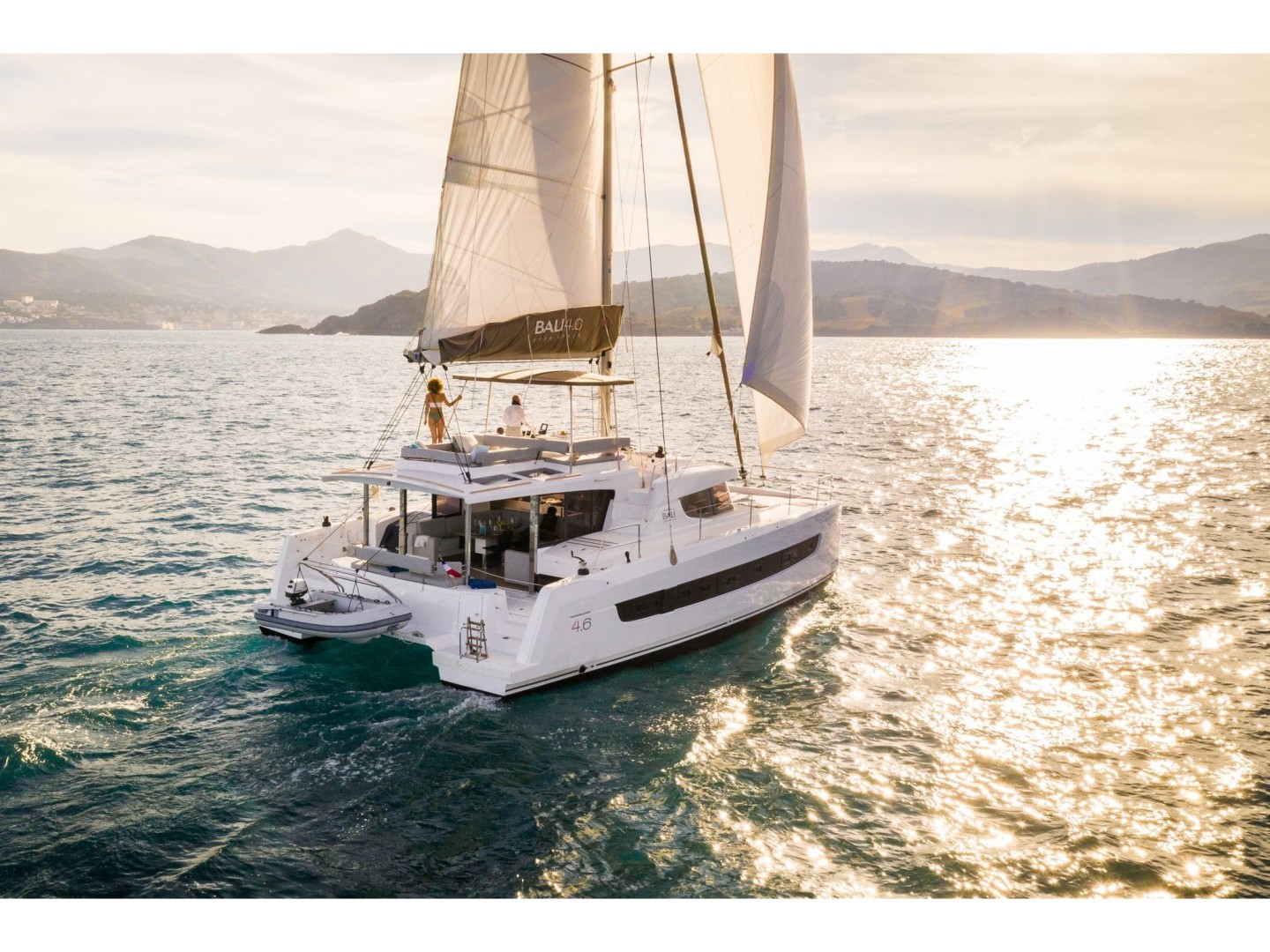 Bali 4.6 eco solar catamaran charter in Orhaniye, Turkey