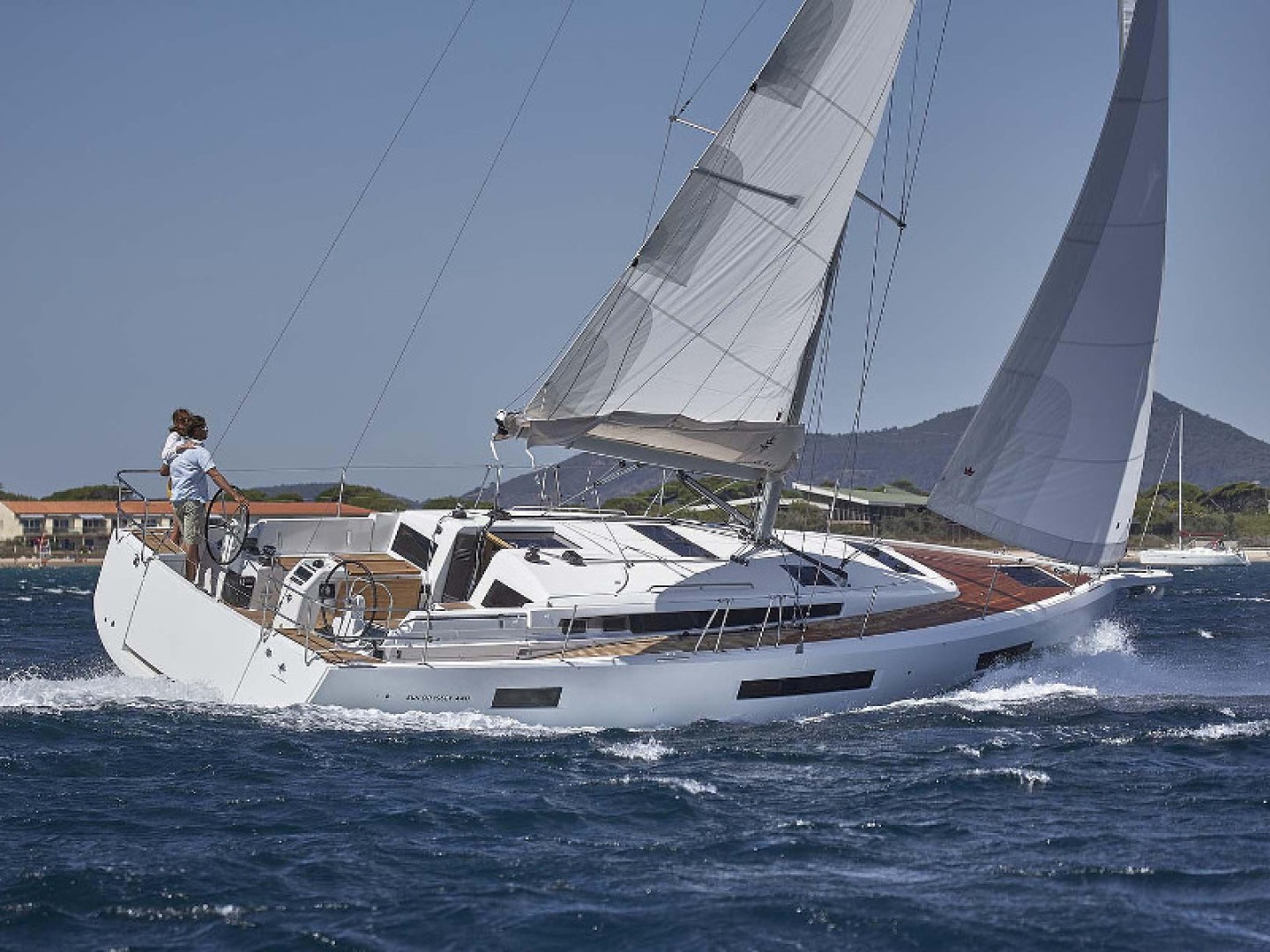 Jeanneau Sun Odyssey 440 eco solar sailboat charter in Lefkada, Greece