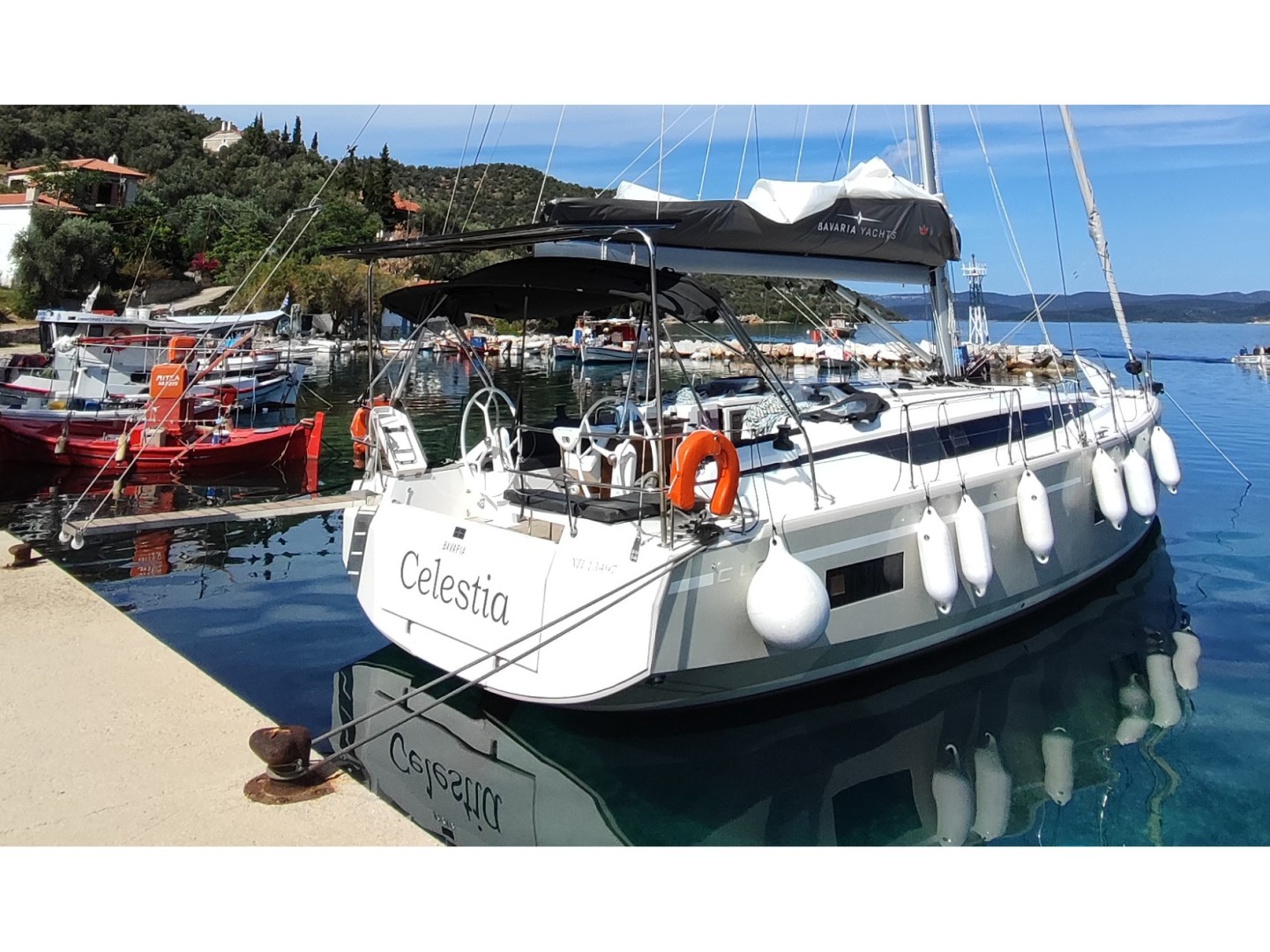 Bavaria C42 Celestia eco solar sailboat charter at Port of Volos, Greece