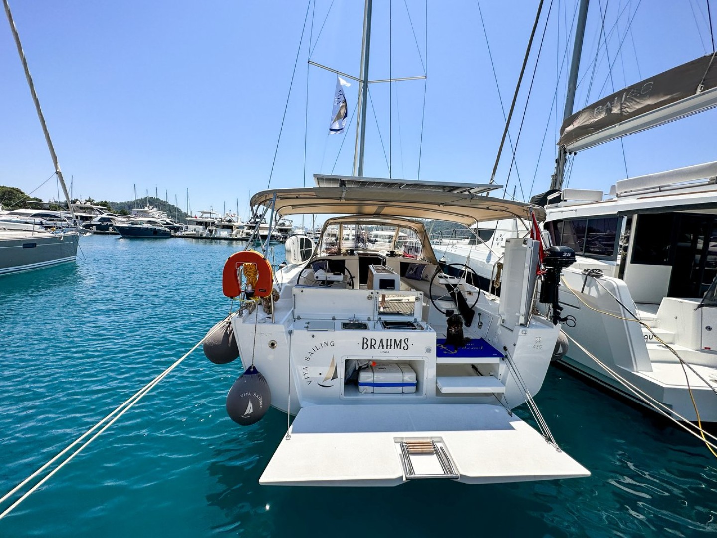 Dufour 430 eco solar sailboat charter in Göcek, Turkey
