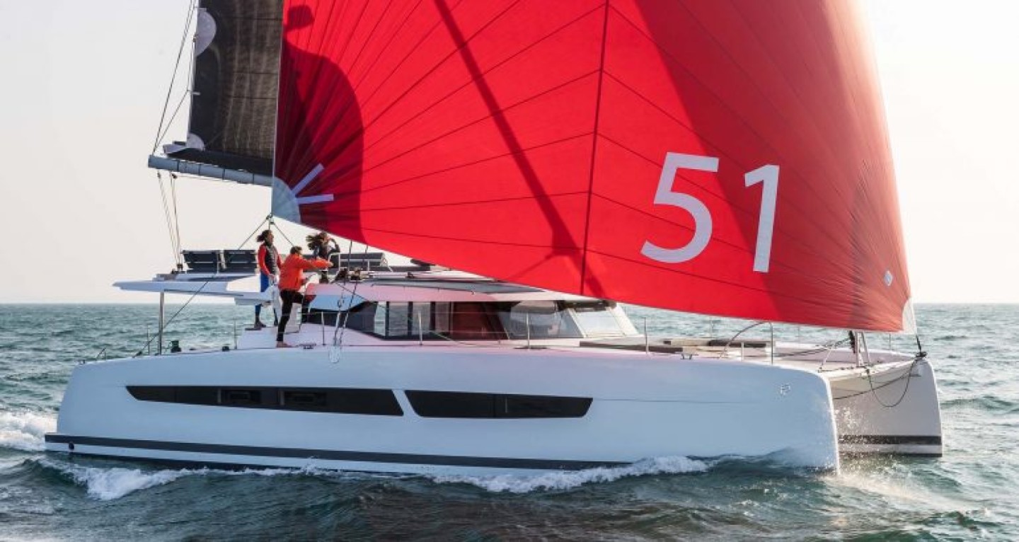 Fountaine Pajot Aura 51 SMART ELECTRIC eco solar catamaran charter in Pozzuoli, Italy