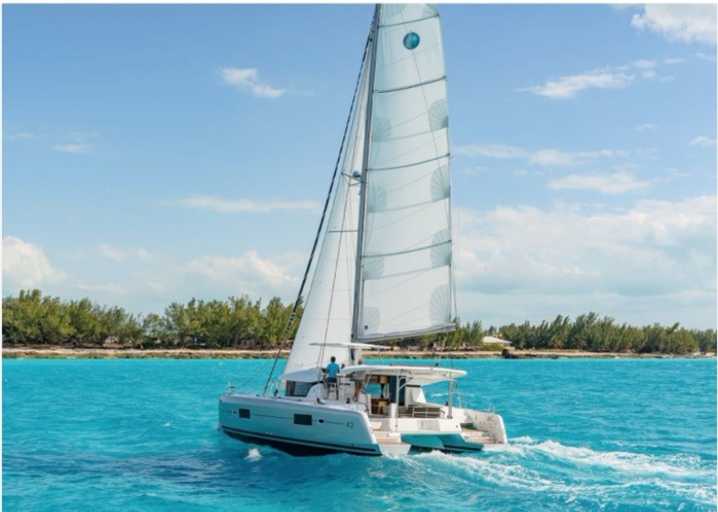 Lagoon 42 eco solar catamaran charter in Pozzuoli, Italy
