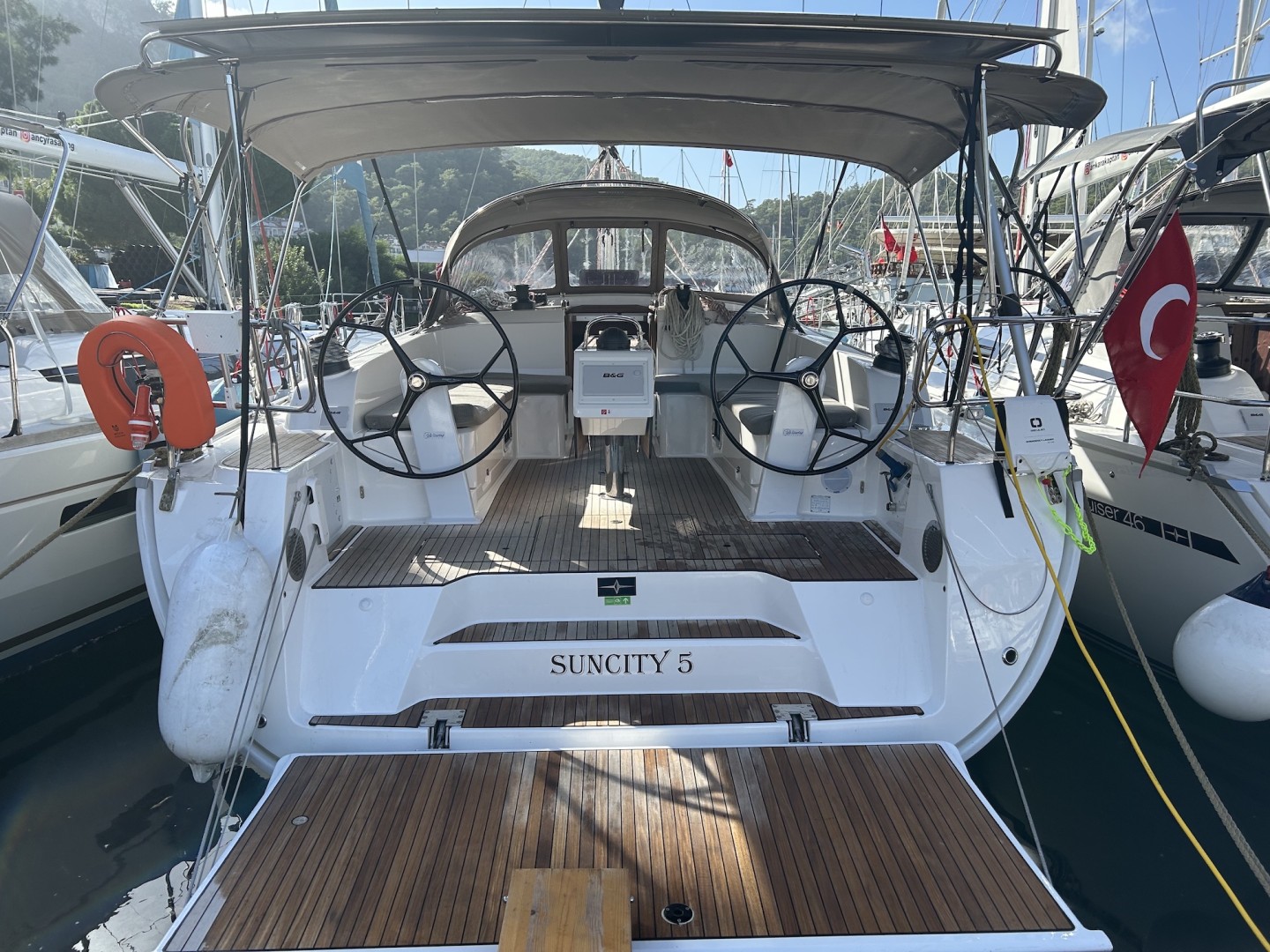 Bavaria Cruiser 46 eco solar sailboat charter in Fethiye, Turkey