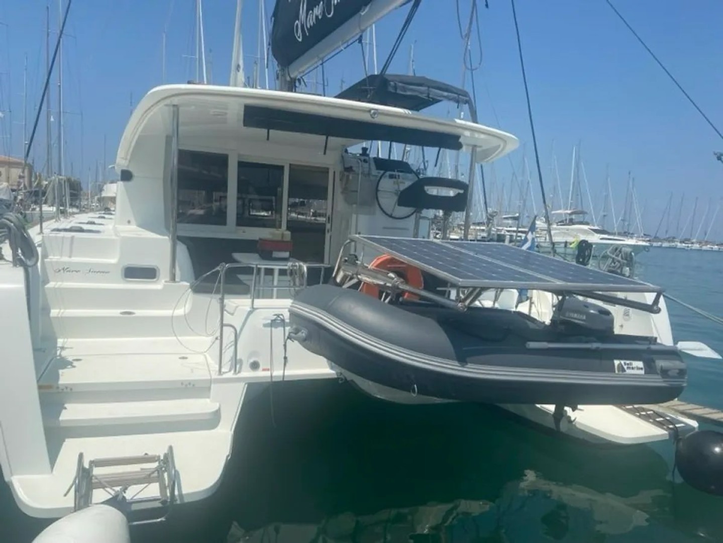 Lagoon 40 eco solar catamaran charter at D-Marin Lefkas Marina, Greece