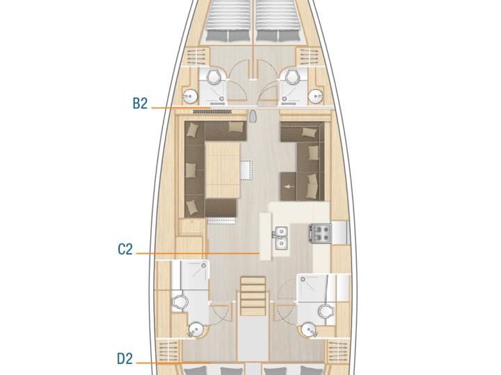 Location bateau Sukošan pas cher Hanse 588