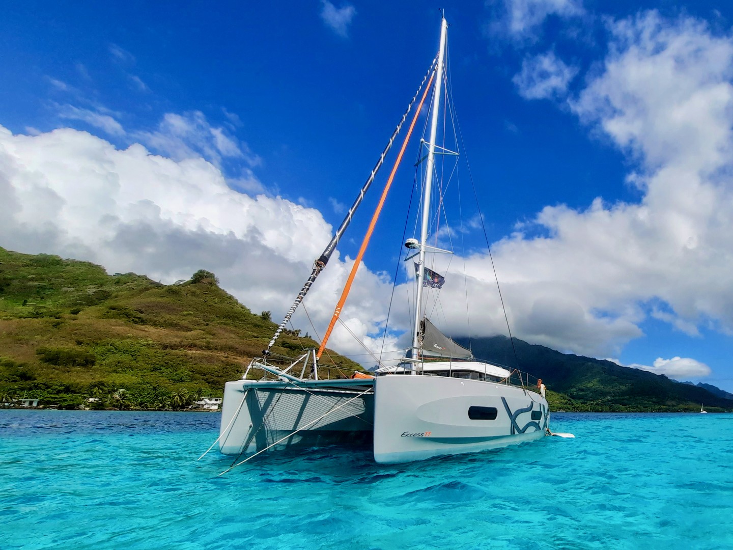Excess 11 eco solar catamaran Hinatea charter in Papeete, French Polynesia