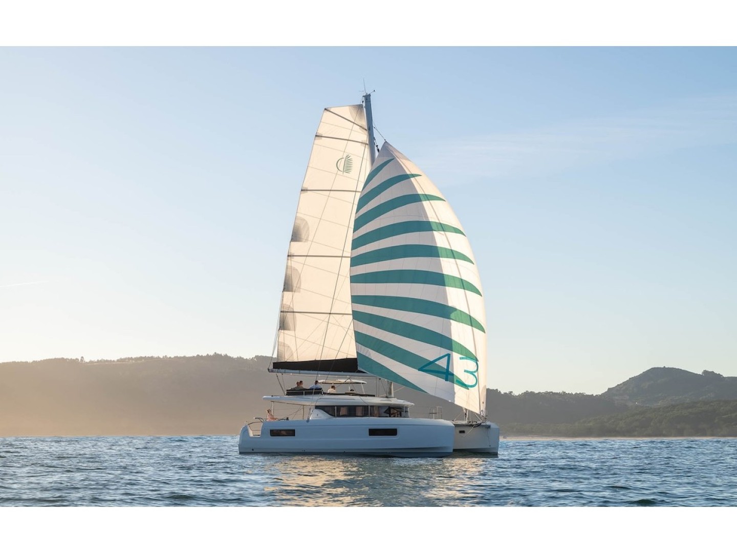 Lagoon 43 eco solar catamaran charter from Marina Cala dei Sardi, Italy