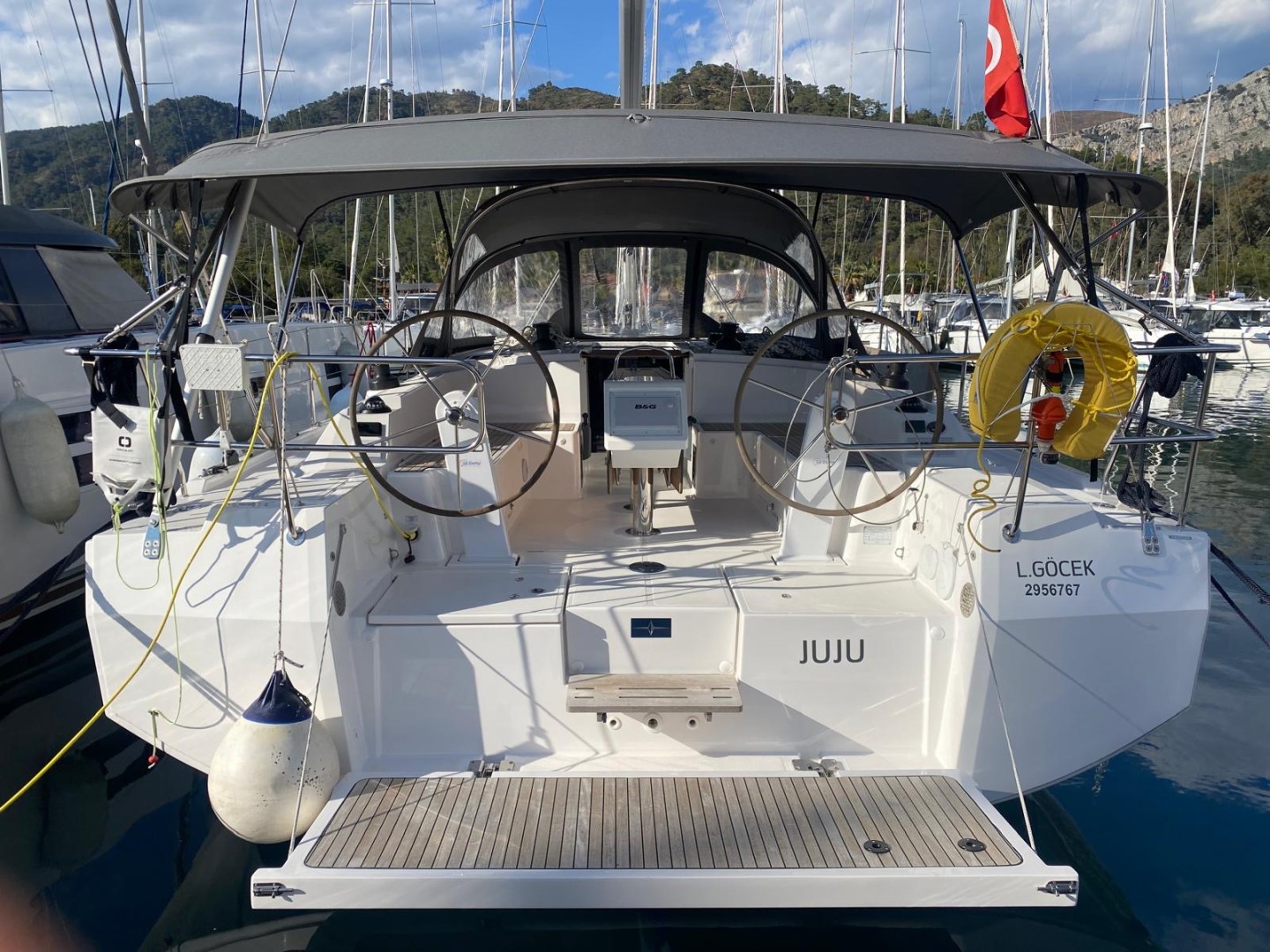 Bavaria C42 eco solar sailboat charter at Göcek Village Port