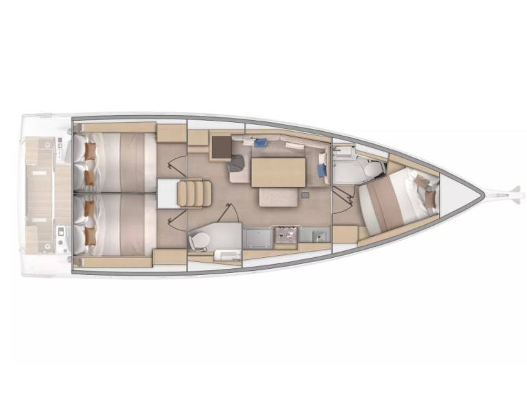 Bénéteau Oceanis 37.1 a louer à Lefkáda