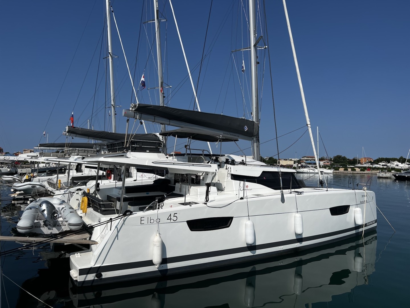 Fountaine Pajot Elba 45 eco solar catamaran charter from D-Marin Dalmacija, Sukošan