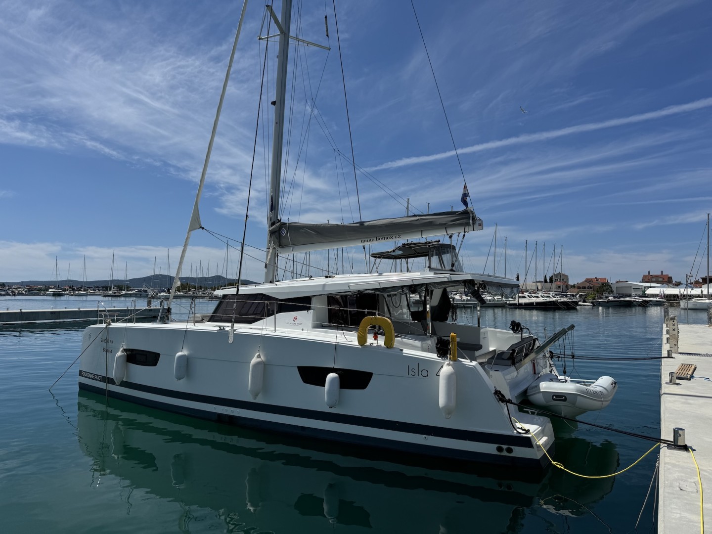 Fountaine Pajot Isla 40 eco solar catamaran charter in Sukošan, Croatia