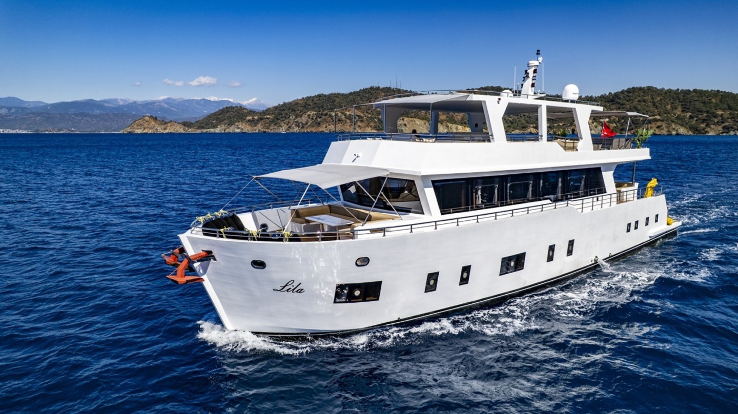 26 metre custom made eco solar trawler charter in Fethiye, Turkey