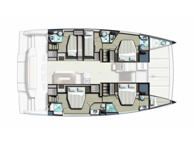 Location bateau Bali Catamarans Bali 4.8 Silver Dolphin à Provincia di Sassari sur Samboat
