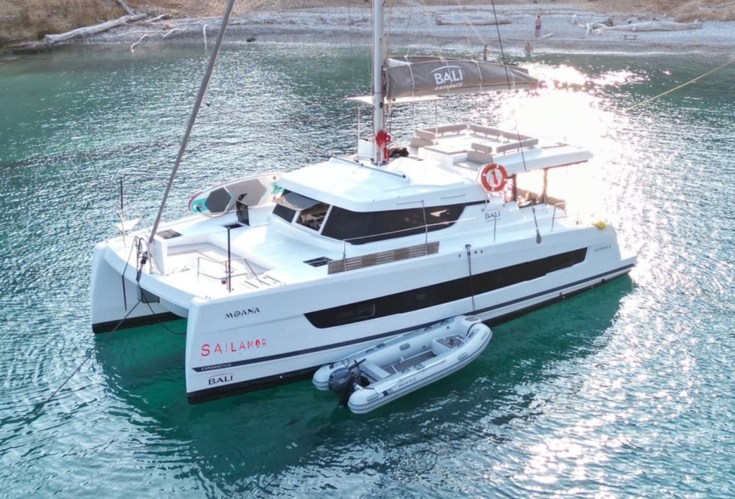 Bali Catspace Voile eco solar catamaran charter from Göcek, Turkey