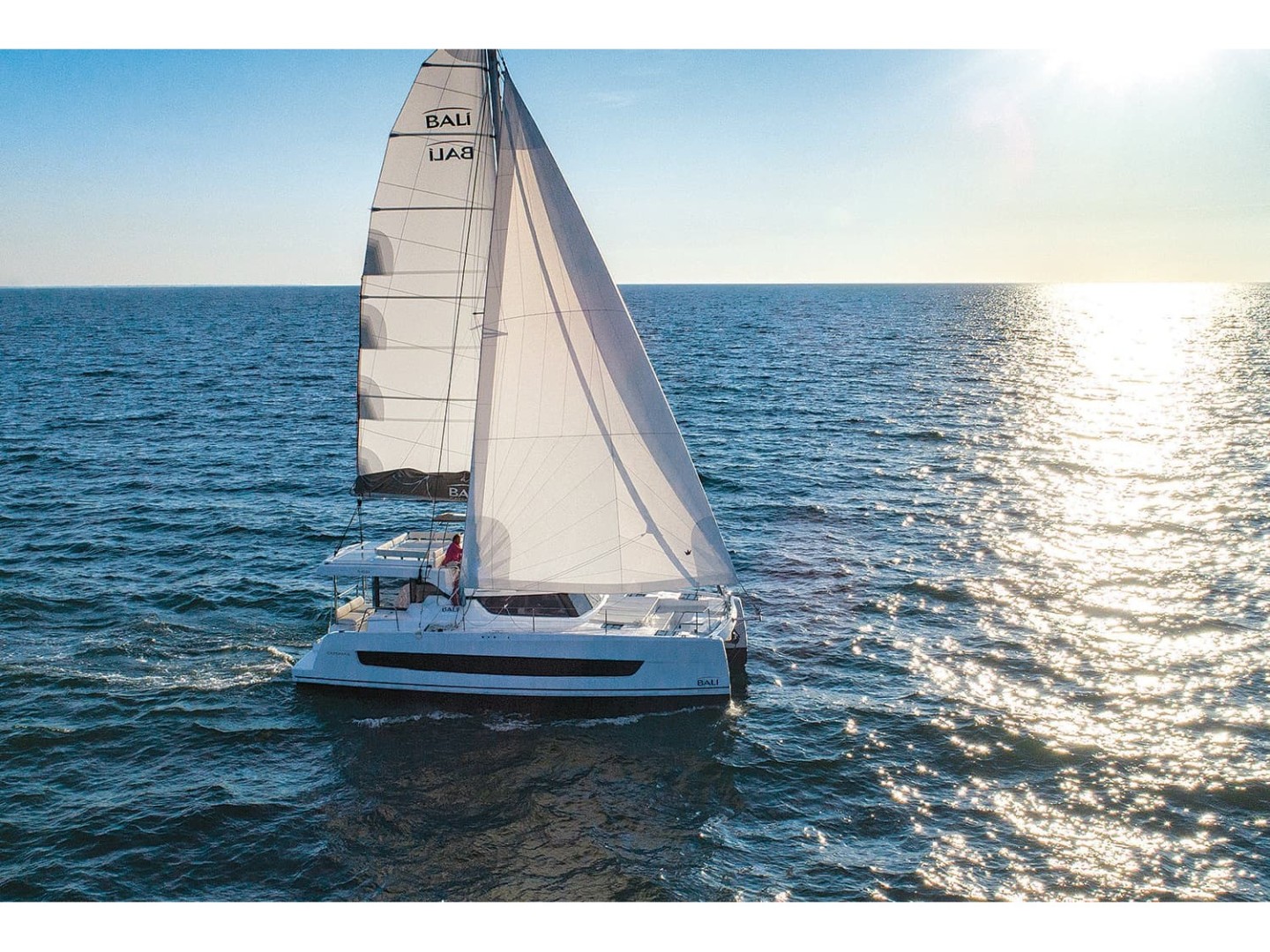 Bali Catspace 2025 Cloe eco solar catamaran charter in Capo d'Orlando, Italy