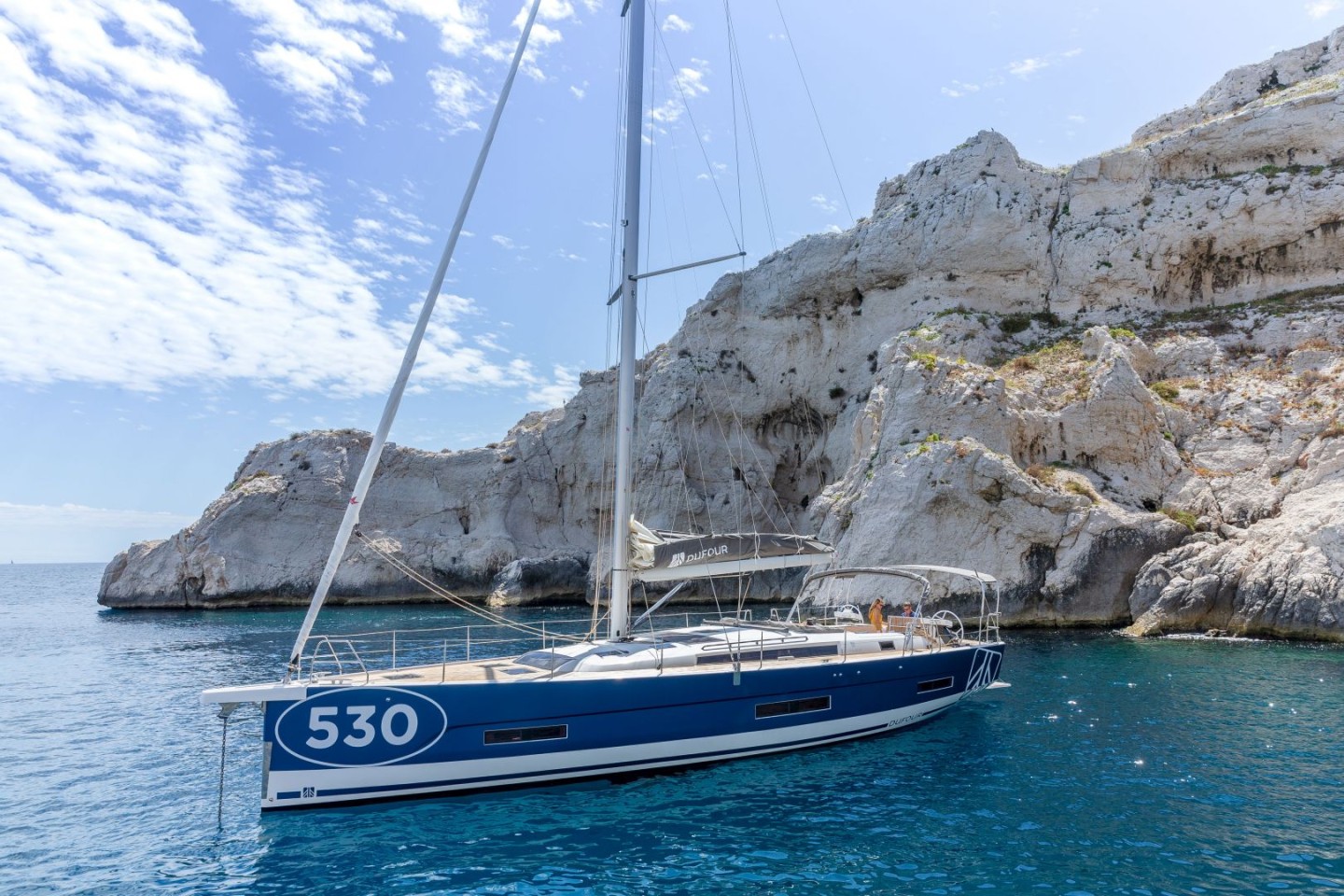 Dufour 530 Smart Electric eco solar sailboat charter in Olbia, Sardinia