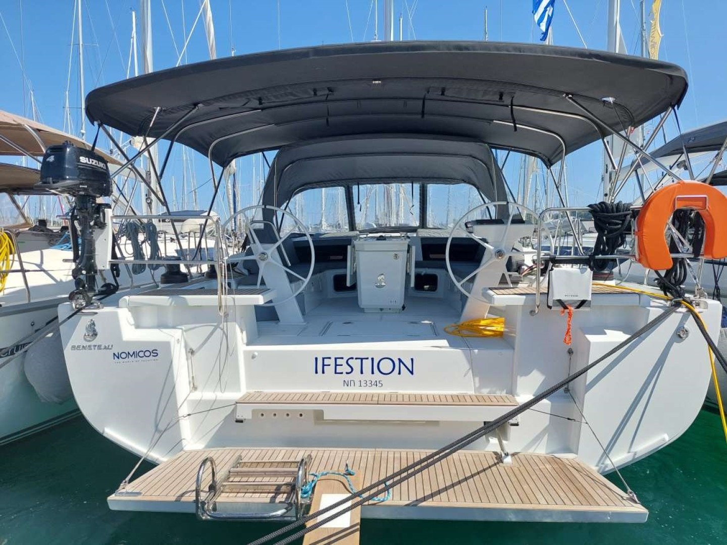 Bénéteau Oceanis 51.1 eco solar sailboat charter at D-Marin Gouvia Marina, Corfu