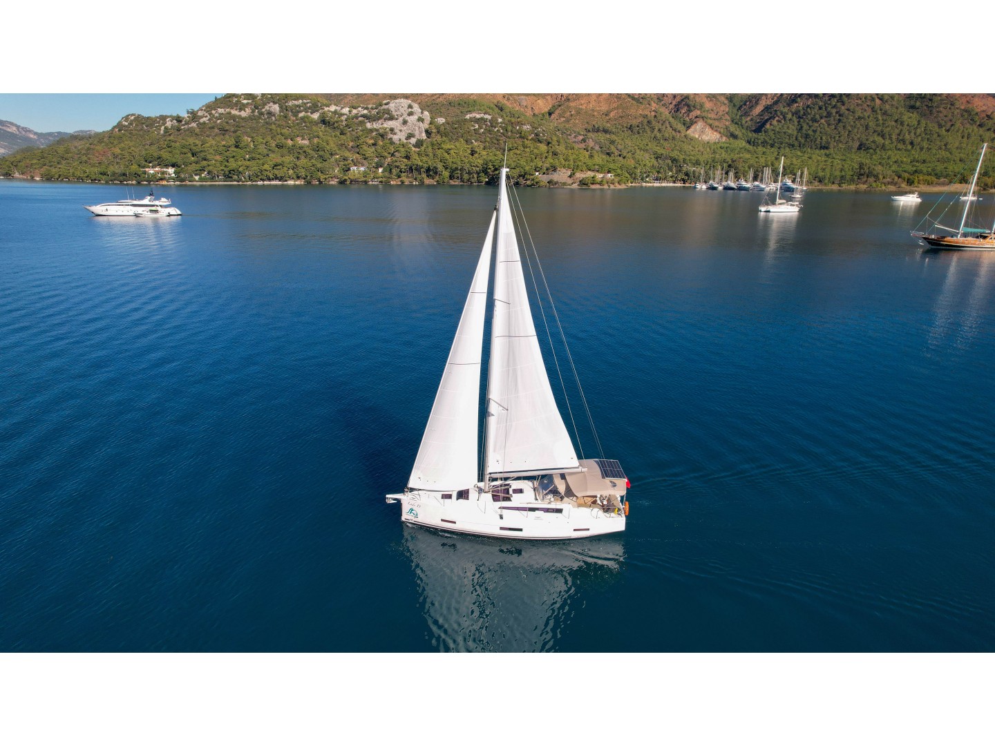 Dufour 390 Lady D eco solar sailboat charter in Marmaris, Turkey