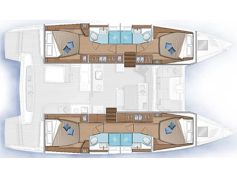 Location bateau Lefkáda pas cher Lagoon 46