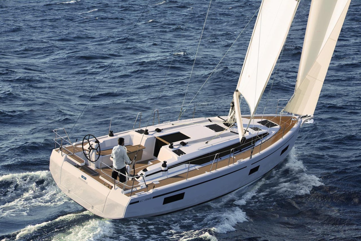 Bavaria C38 eco solar sailboat charter at Marina Imbat, Fethiye