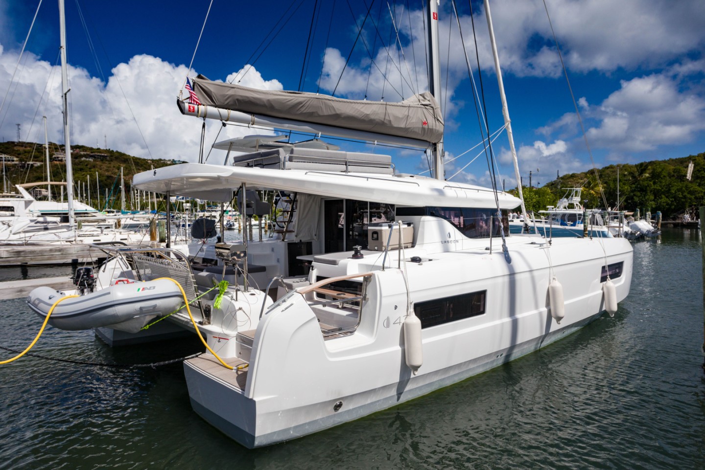 Lagoon eco solar catamaran charter in Tortola, Caribbean