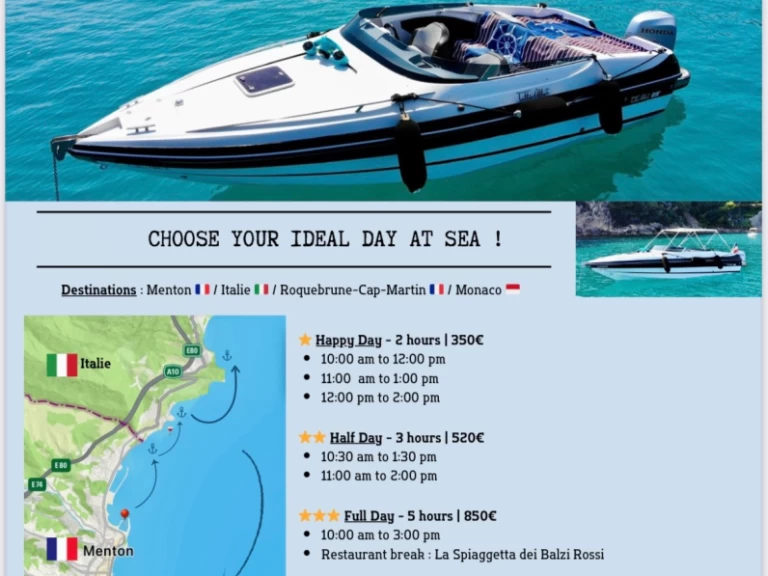 Location Bateau à moteur à Monaco - Tullio-Abbate Mito 23