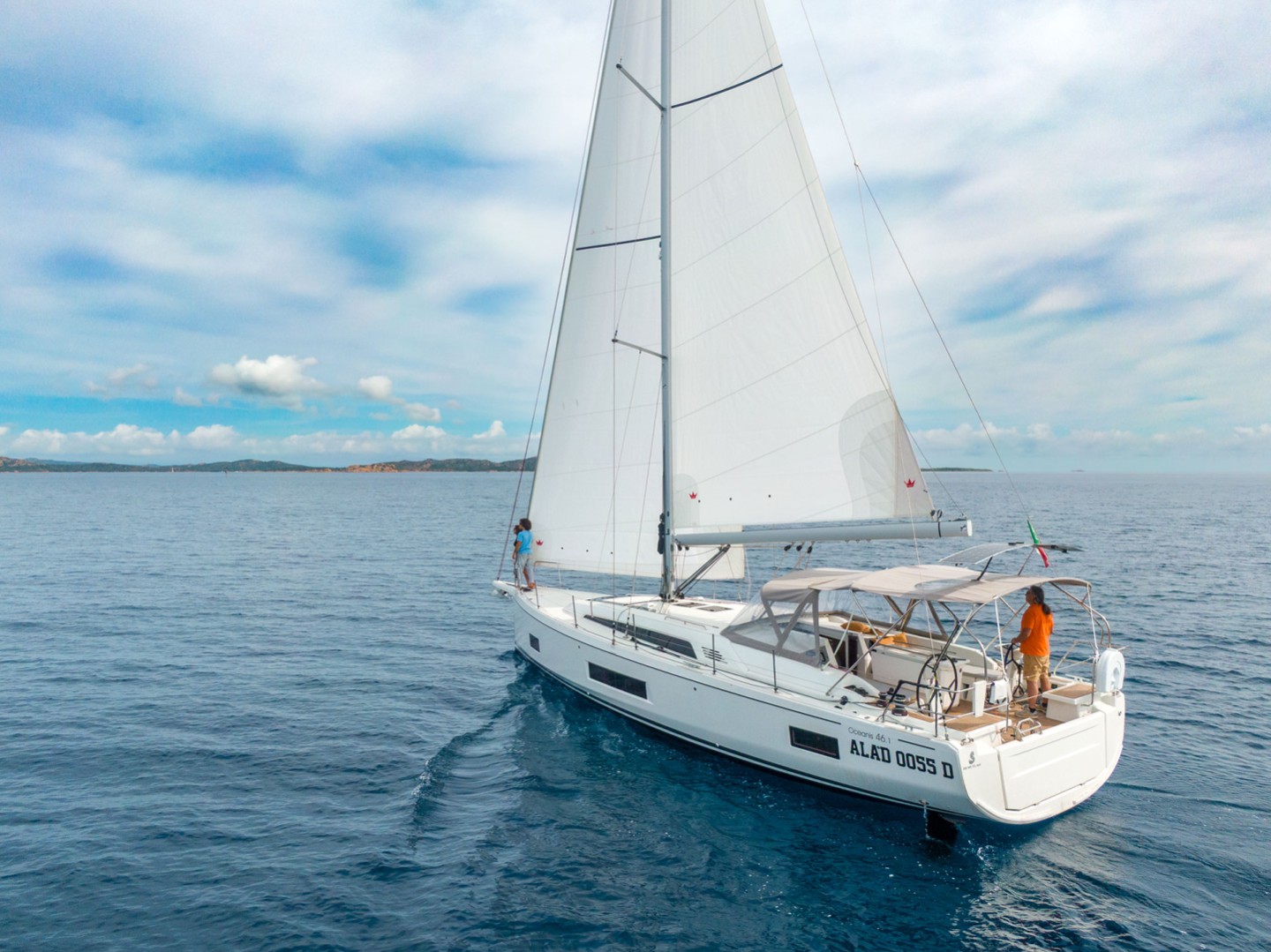 Beneteau Oceanis 46.1 Circe eco solar sailboat charter in Cannigione, Italy