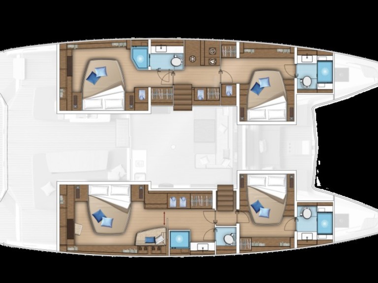 Location bateau Lagoon Lagoon 55 - 4 cab. à Parham Town sur Samboat