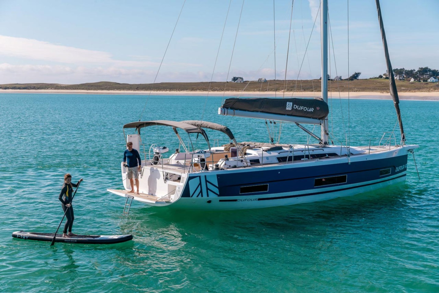 Dufour 470 eco solar sailboat charter in Golfo Aranci, Italy