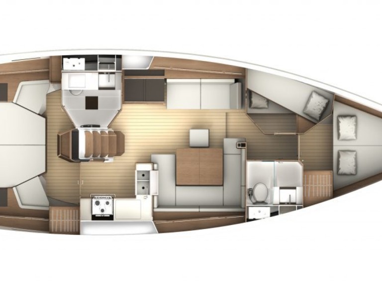 Location bateau Jeanneau Sun Odyssey 44 Ds à Saint-George sur Samboat