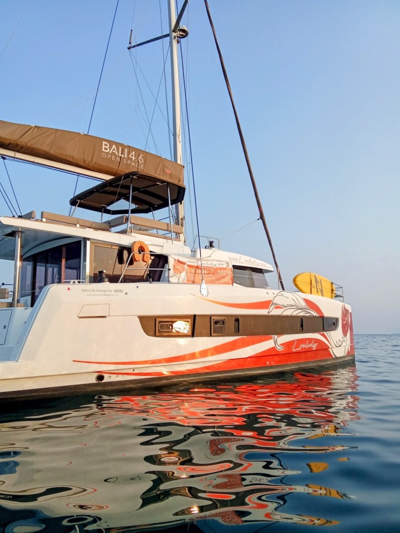 Bali 4.6 eco solar catamaran charter in Marseille, France