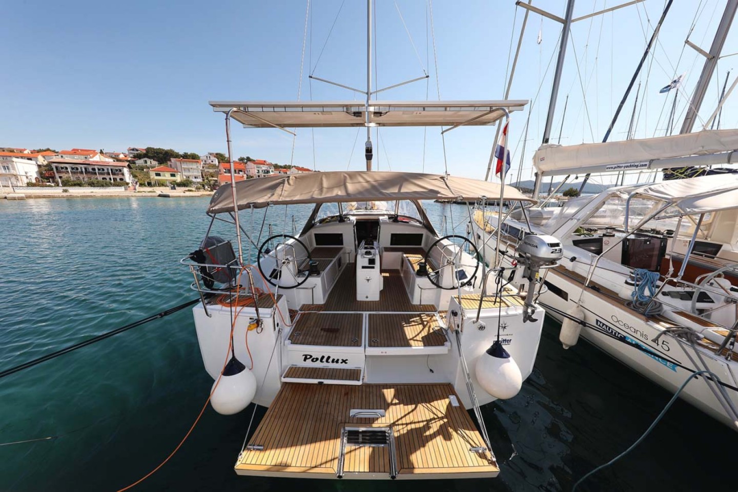 Jeanneau Sun Odyssey 490 eco solar sailing yacht charter at SCT Marina Trogir, Croatia