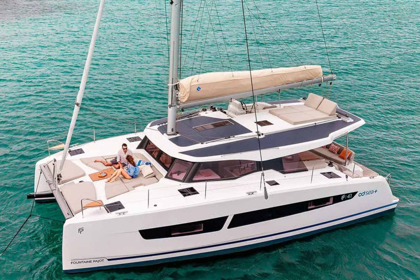 Fountaine Pajot FP 41 Quatuor 4 eco solar catamaran charter at SCT Marina Trogir, Croatia