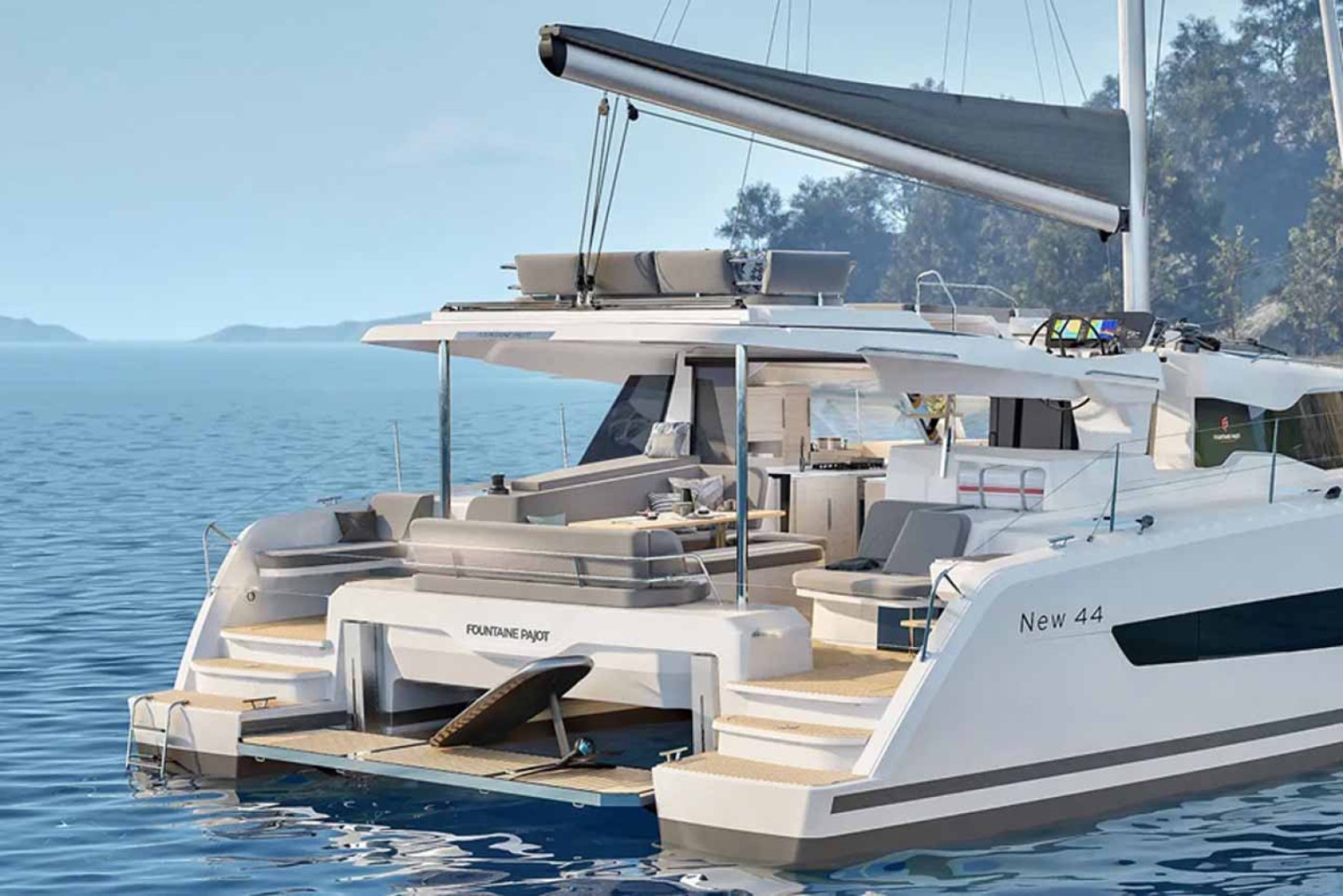 Fountaine Pajot FP 44 Quatuor solar catamaran charter in Trogir, Croatia