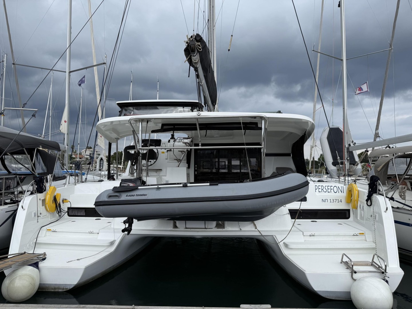 Lagoon 42 eco solar catamaran charter in Gouvia, Greece