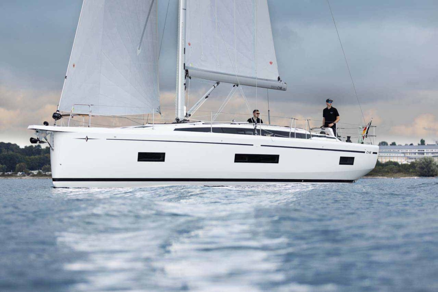 Bavaria C46 eco solar sailboat charter in Golfo Aranci, Italy