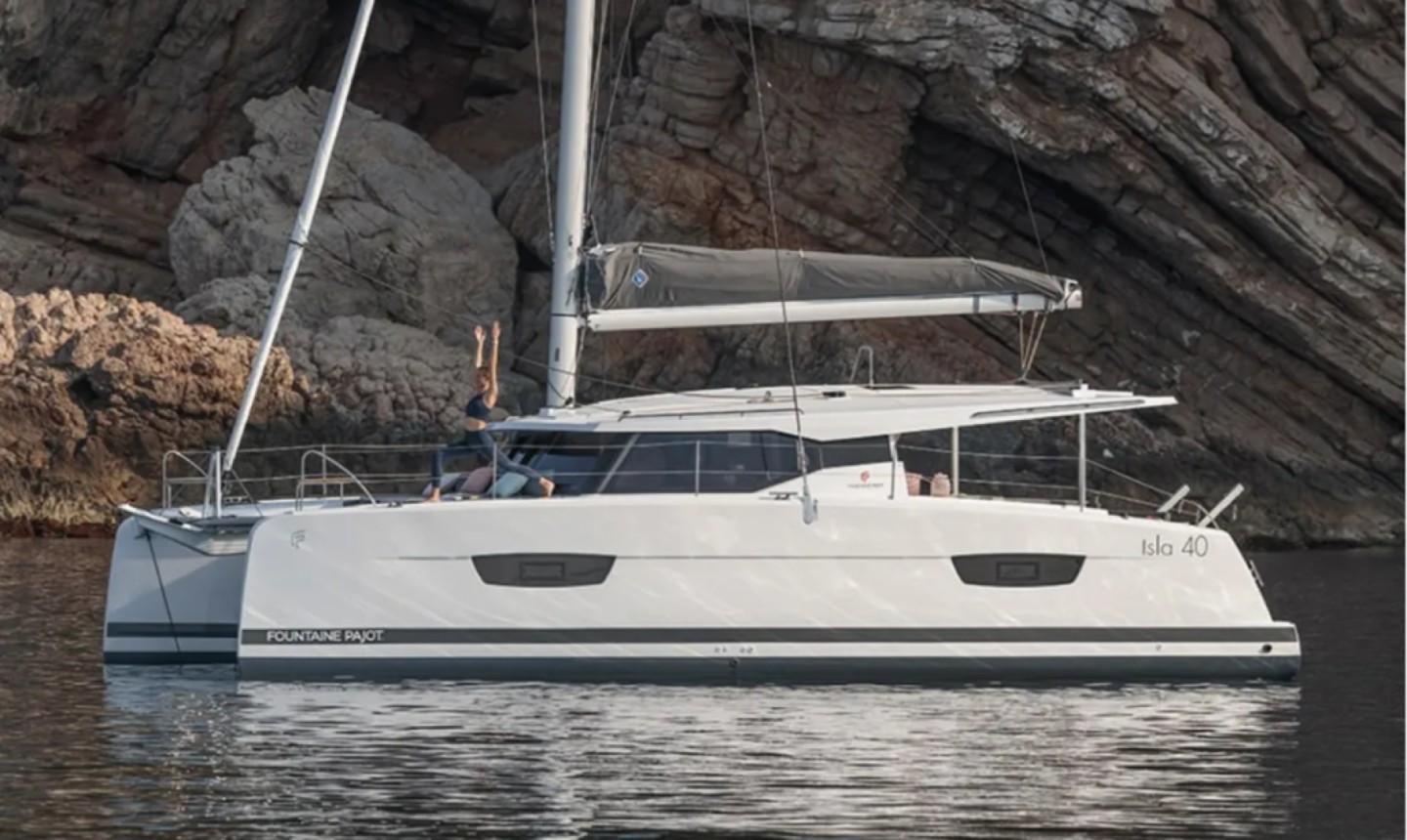 Fountaine Pajot Isla 40 eco solar catamaran charter in Pálairos, Greece