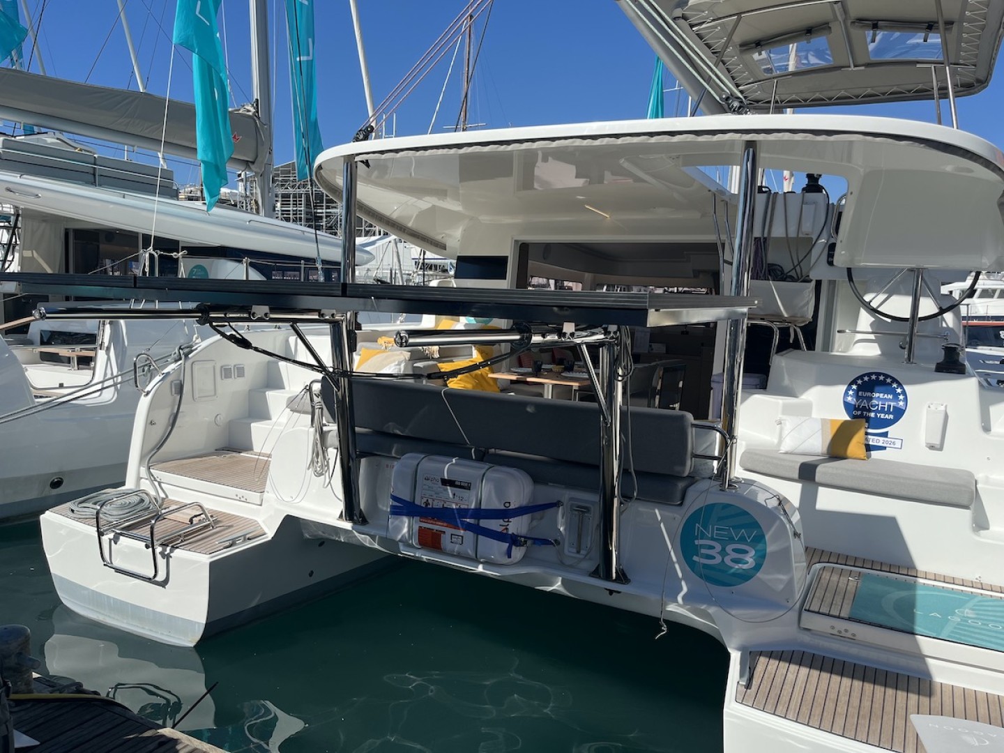 Lagoon 38 eco solar catamaran charter from Lefkas Marina in Greece