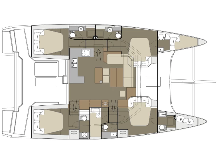 Location Catamaran à Le Pirée - Dufour Dufour Catamarans 48 Sail