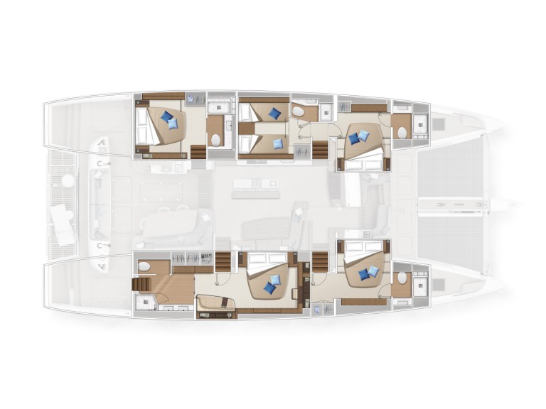 Location bateau Olbia pas cher Lagoon Sixty 5 Owner's Version