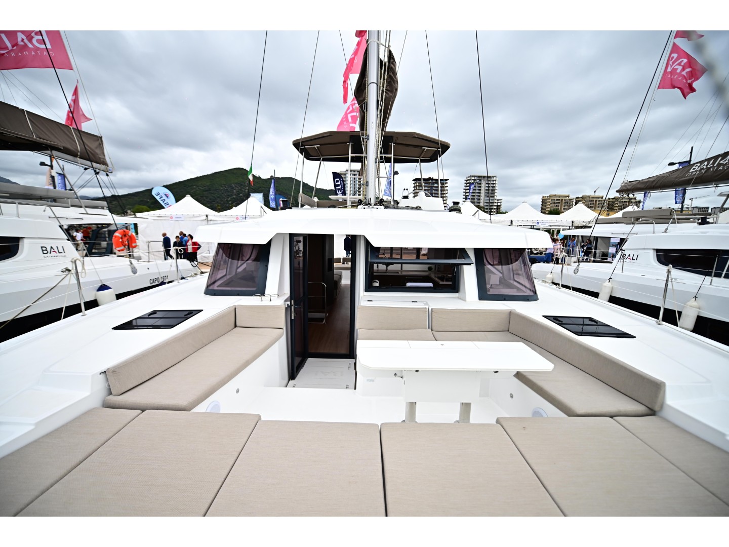 Bali 4.6 eco solar catamaran charter from Marina di Portisco, Olbia